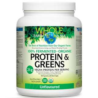 Natural Factors Whole Earth and Sea Fermented Organic Protein and Gree