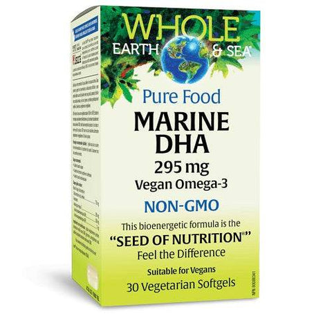 Natural Factors Whole Earth and Sea Pure Food Marine DHA - 30 Soft Gels - YesWellness.com