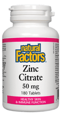 Natural Factors Zinc Citrate 50mg Tablets - YesWellness.com