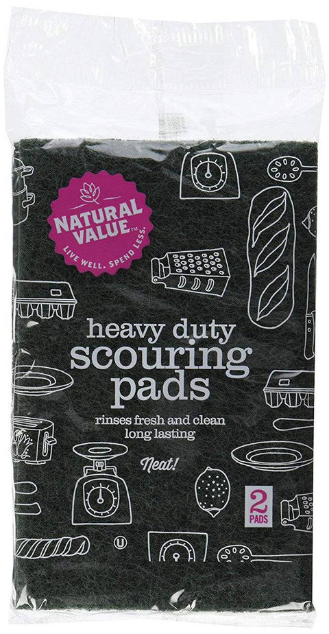 Natural Value Heavy Duty Scouring Pads 2 pk - YesWellness.com
