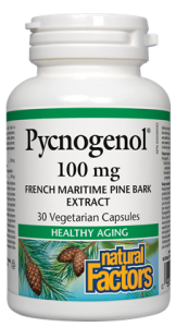 Expires April 2024 Clearance Natural Factors Pycnogenol 100mg 30 Vegetarian Capsules - YesWellness.com