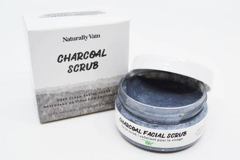 Naturally Vain Charcoal Facial Scrub 2oz - YesWellness.com