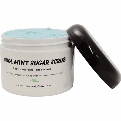 Naturally Vain Cool Mint Sugar Scrub 260 ml - YesWellness.com