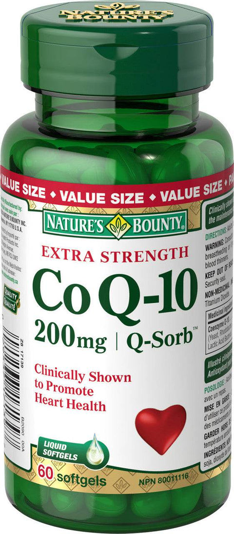 Nature's Bounty Extra Strength CoQ10 200 mg - 60 soft gels - YesWellness.com