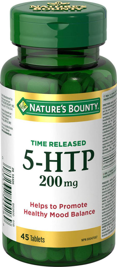 Nature's Bounty Time Released 5-HTP 200 mg - 45 Tablets - YesWellness.com