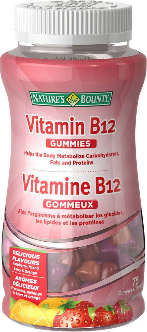 Nature's Bounty Vitamin B12 Gummies - 75 Gummies - YesWellness.com
