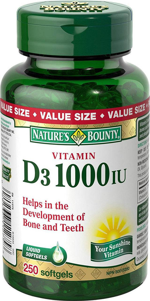 Nature's Bounty Vitamin D3 1000 IU - YesWellness.com