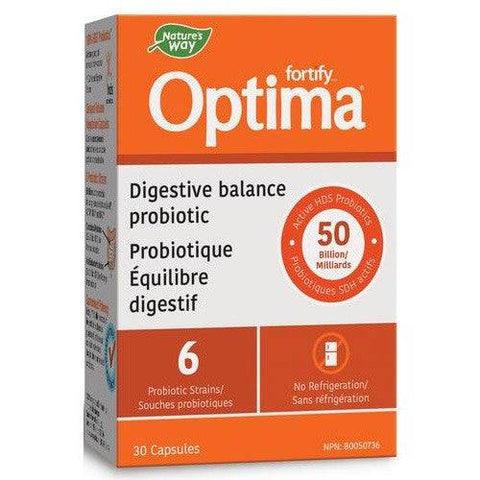Nature's Way Optima Digestive Balance Probiotic 50 Billion 30 Capsules - YesWellness.com