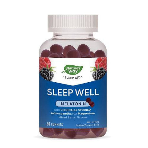 Nature's Way Sleep Well Melatonin Mixed Berry 60 Gummies - YesWellness.com
