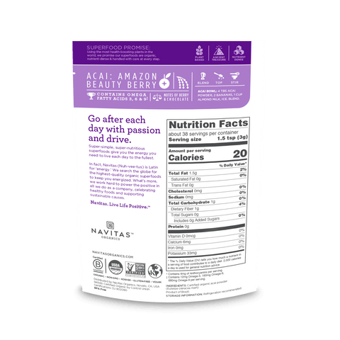 Navitas acai clearance