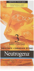 Neutrogena Facial Cleansing Bar Soap Fragrance Free 3 Bars - YesWellness.com