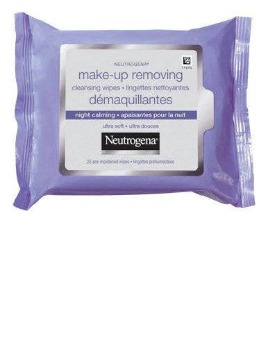 Neutrogena Makeup Remover Cleansing Wipes Night Calming 25 Count - YesWellness.com