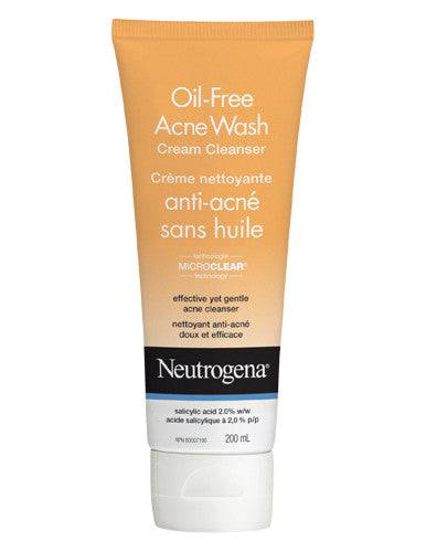 Neutrogena Oil Free Acne Wash Cream Cleanser 200 ml - YesWellness.com