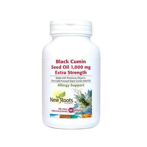 New Roots Black Cumin Seed Oil 1,000mg Extra Strength 60 Softgels - YesWellness.com