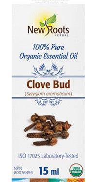 New Roots Herbal 100% Clove Bud Pure Organic Essential Oil 15mL - YesWellness.com