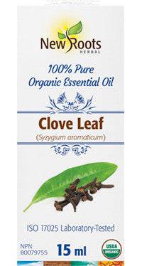New Roots Herbal 100% Clove Leaf Pure Organic Essential Oil 15mL - YesWellness.com