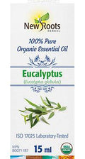 New Roots Herbal 100% Eucalyptus Pure Organic Essential Oil 15mL - YesWellness.com