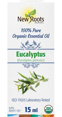 New Roots Herbal 100% Eucalyptus Pure Organic Essential Oil 15mL - YesWellness.com