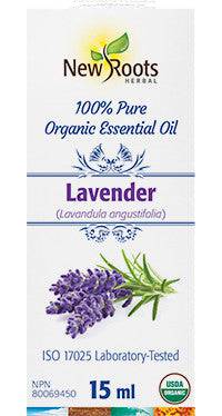 New Roots Herbal 100% Lavender Pure Organic Essential Oil 15mL - YesWellness.com