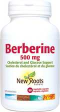 New Roots Herbal Berberine 500mg - Cholesterol and Glucose Support 60 Vegetable Capsules - YesWellness.com