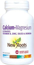 New Roots Herbal Calcium Magnesium Citrate with Vitamin D, Zinc, Silica & Boron - YesWellness.com