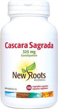 New Roots Herbal Cascara Sagrada 325mg 100 Veg Capsules - YesWellness.com