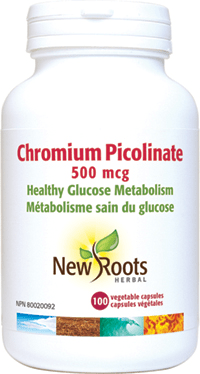 Expires April 2026 Clearance New Roots Herbal Chromium Picolinate 500mcg 100 Veg Capsules