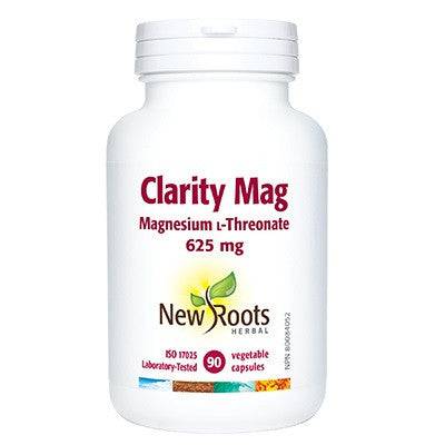 New Roots Herbal Clarity Mag Magnesium L-Threonate 625mg 90 Vegetable Capsules - YesWellness.com