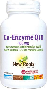 New Roots Herbal Co-Enzyme Q10 100mg 60 Veg Capsules - YesWellness.com