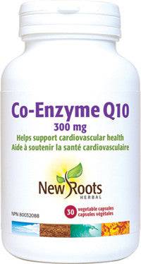New Roots Herbal Co-Enzyme Q10 300mg 30 Veg Capsules - YesWellness.com