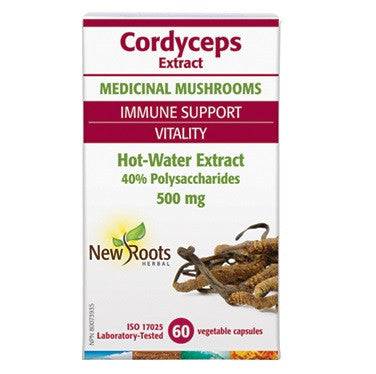 New Roots Herbal Cordyceps Extract 500mg 60 Veg Capsules - YesWellness.com
