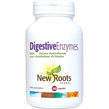 New Roots Herbal Digestive Enzymes - 100 capsules - YesWellness.com