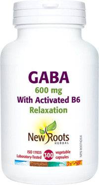 New Roots Herbal GABA 600mg with Vitamin B6 Relaxation - YesWellness.com