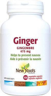 Expires March 2026 Clearance New Roots Herbal Ginger 475mg 100 Veg Capsules
