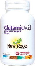 New Roots Herbal Glutamic Acid 500mg 100 Veg Capsules - YesWellness.com