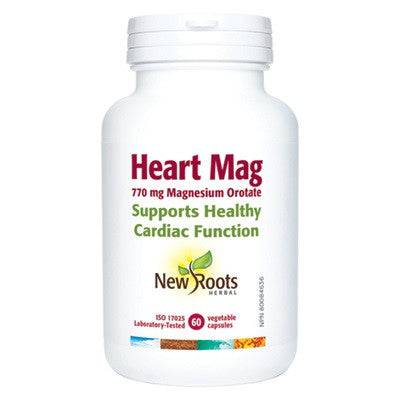 New Roots Herbal Heart Mag 770mg Magnesium Orotate Supports Healthy Cardiac Function 60 Vegetable Capsules - YesWellness.com
