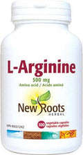 New Roots Herbal L-Arginine 500mg 100 Veg Capsules - YesWellness.com