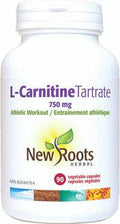 New Roots Herbal L-Carnitine Tartrate 750mg 90 Veg Capsules - YesWellness.com