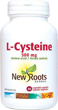 New Roots Herbal L-Cysteine 500mg 50 Veg Capsules - YesWellness.com