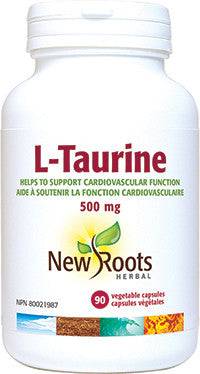 New Roots Herbal L-Taurine 500mg 90 Capsules - YesWellness.com