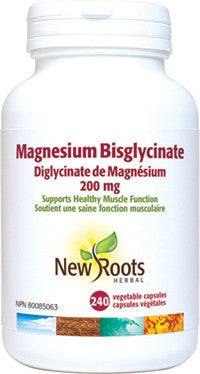 New Roots Herbal Magnesium Bisglycinate 200mg Elemental Magnesium - YesWellness.com