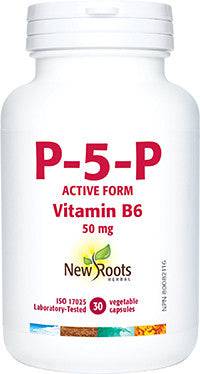 New Roots Herbal P-5-P Active Form Vitamin B6 50mg (30 Capsules) - YesWellness.com