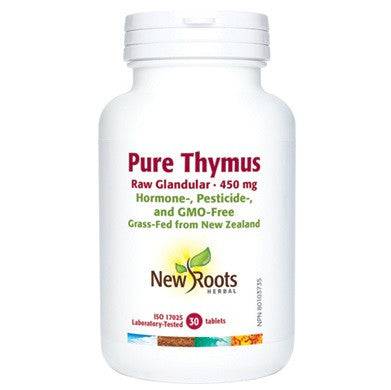New Roots Herbal Pure Thymus Raw Glandular 450mg 30 Tablets - YesWellness.com