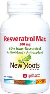 New Roots Herbal Resveratrol Max 500mg 60 Vegetable Capsules - YesWellness.com