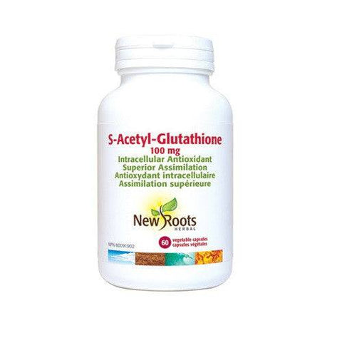Expires May 2026 Clearance New Roots Herbal S-Acetyl-Glutathione 100mg 60 Vegetable Capsules