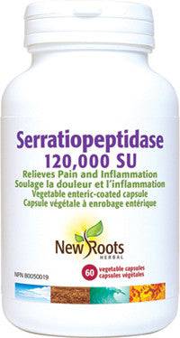 New Roots Herbal Serratiopeptidase 120,000SU - YesWellness.com