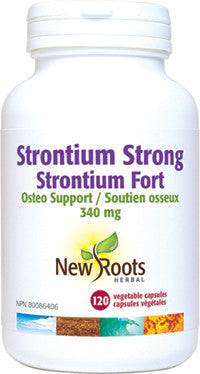 New Roots Herbal Strontium Strong Osteo Support 340mg 120 Vegetable Capsules - YesWellness.com