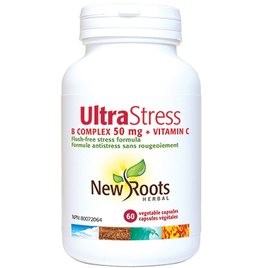 New Roots Herbal Ultra Stress B Complex 50mg + Vitamin C - YesWellness.com