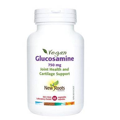 New Roots Herbal Vegan Glucosamine 750mg 60 Vegetable Capsules - YesWellness.com