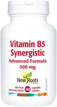 Expires December 2025 Clearance New Roots Herbal Vitamin B5 Synergistic Advanced Formula 500 mg 180 Capsules